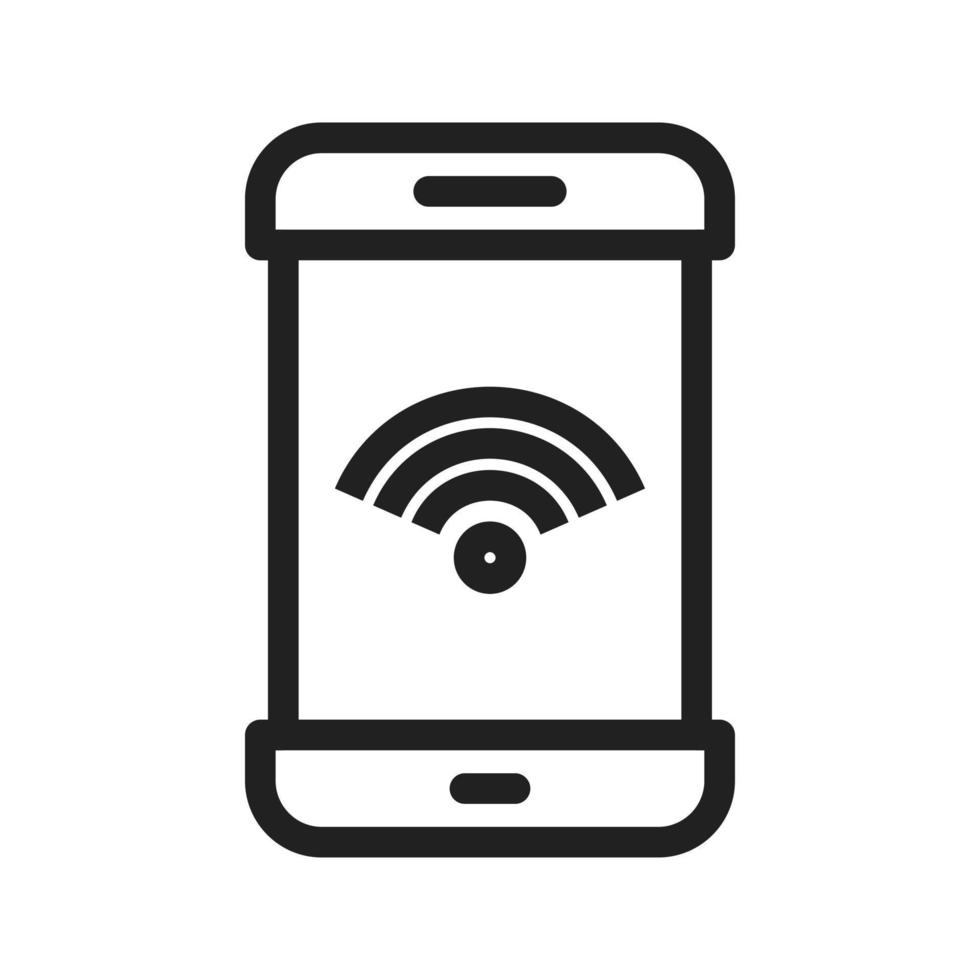 icono de línea de conexión wifi vector