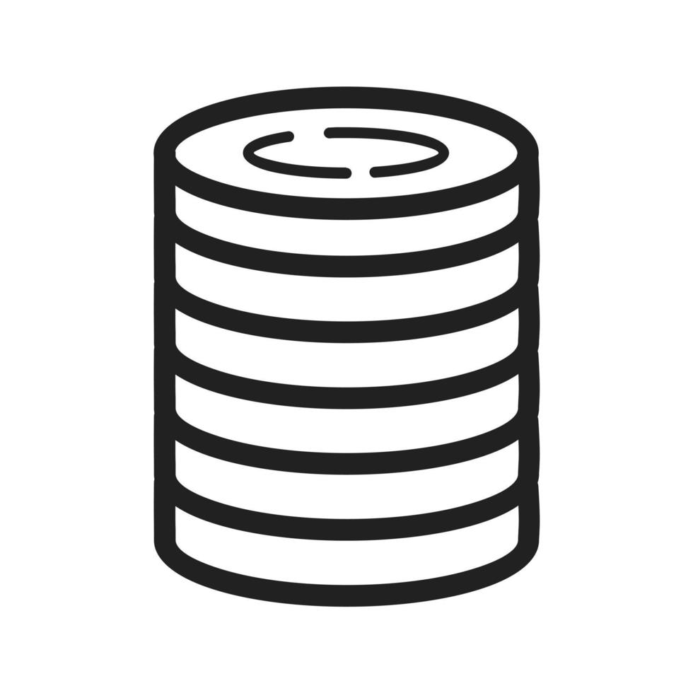 Stack of Coins Line Icon vector
