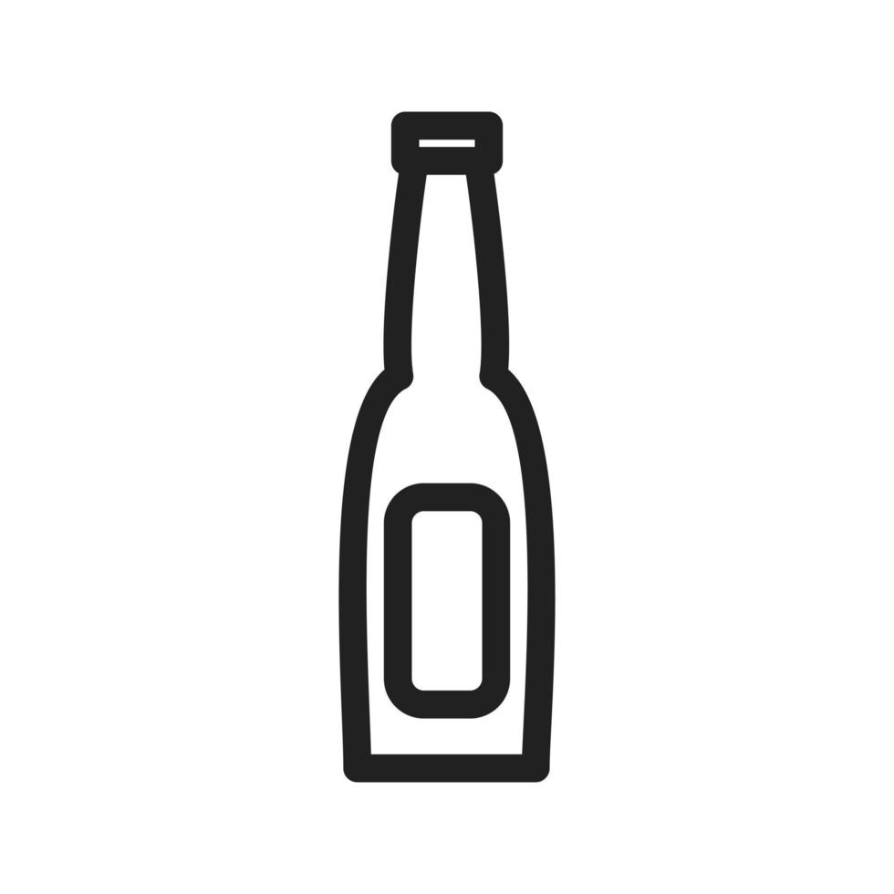 Beer Bottle I Line Icon vector