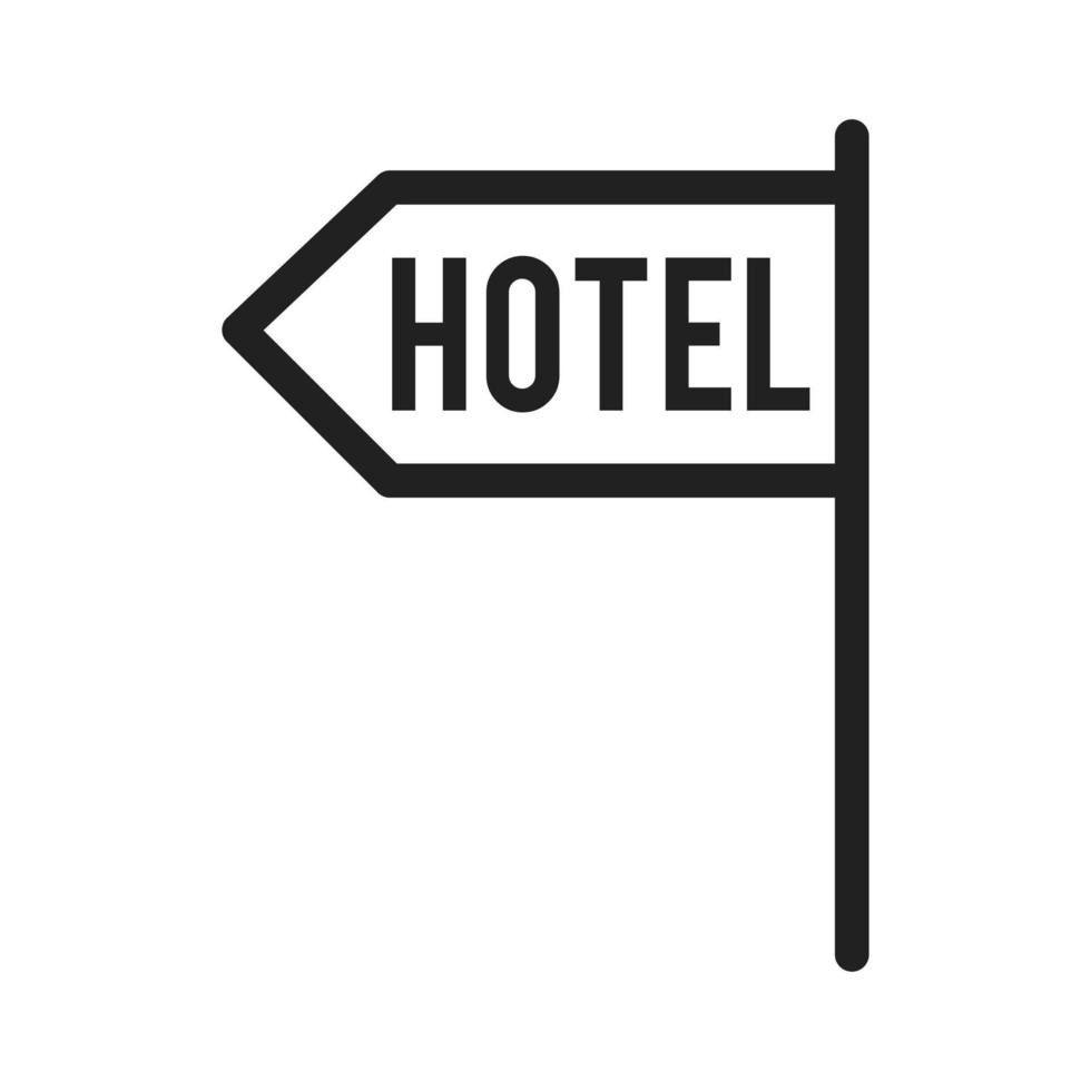 icono de signo de hotel vector