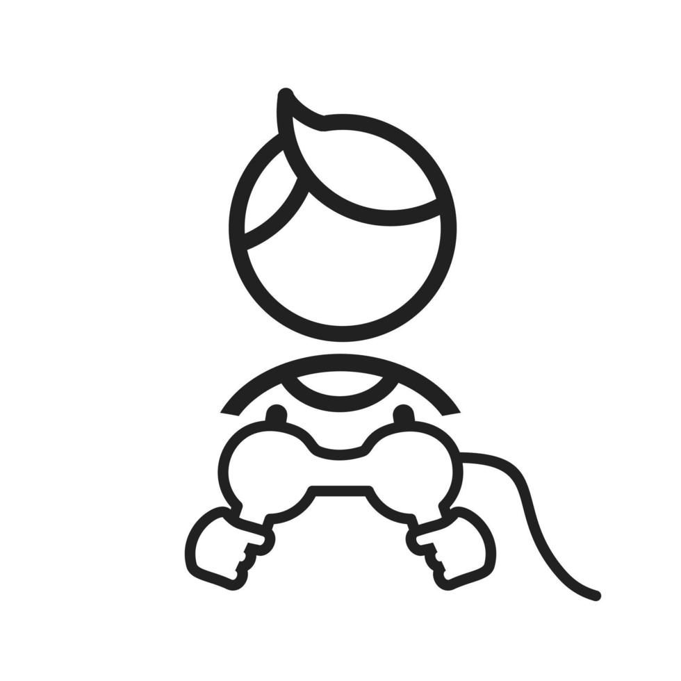 Playing Video Game Icon vector