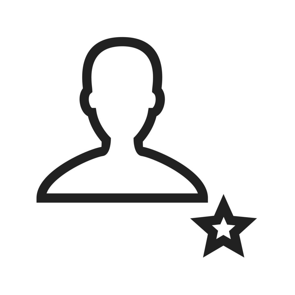 Favorite Male Profile Icon vector