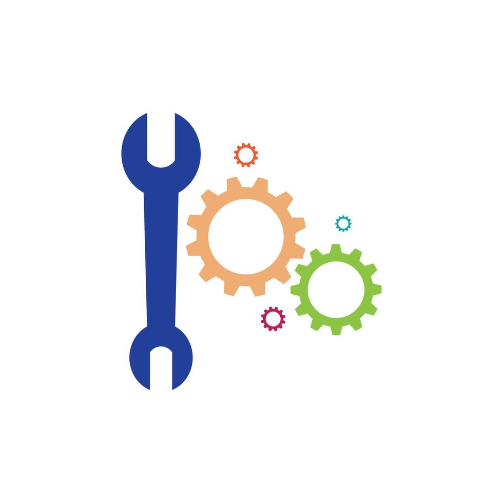 Gearwrench vector icon background template