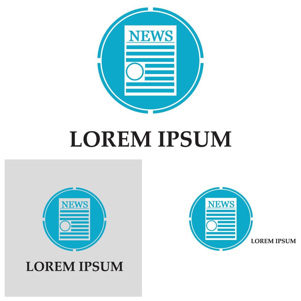 Newspaper icon vector symbol background