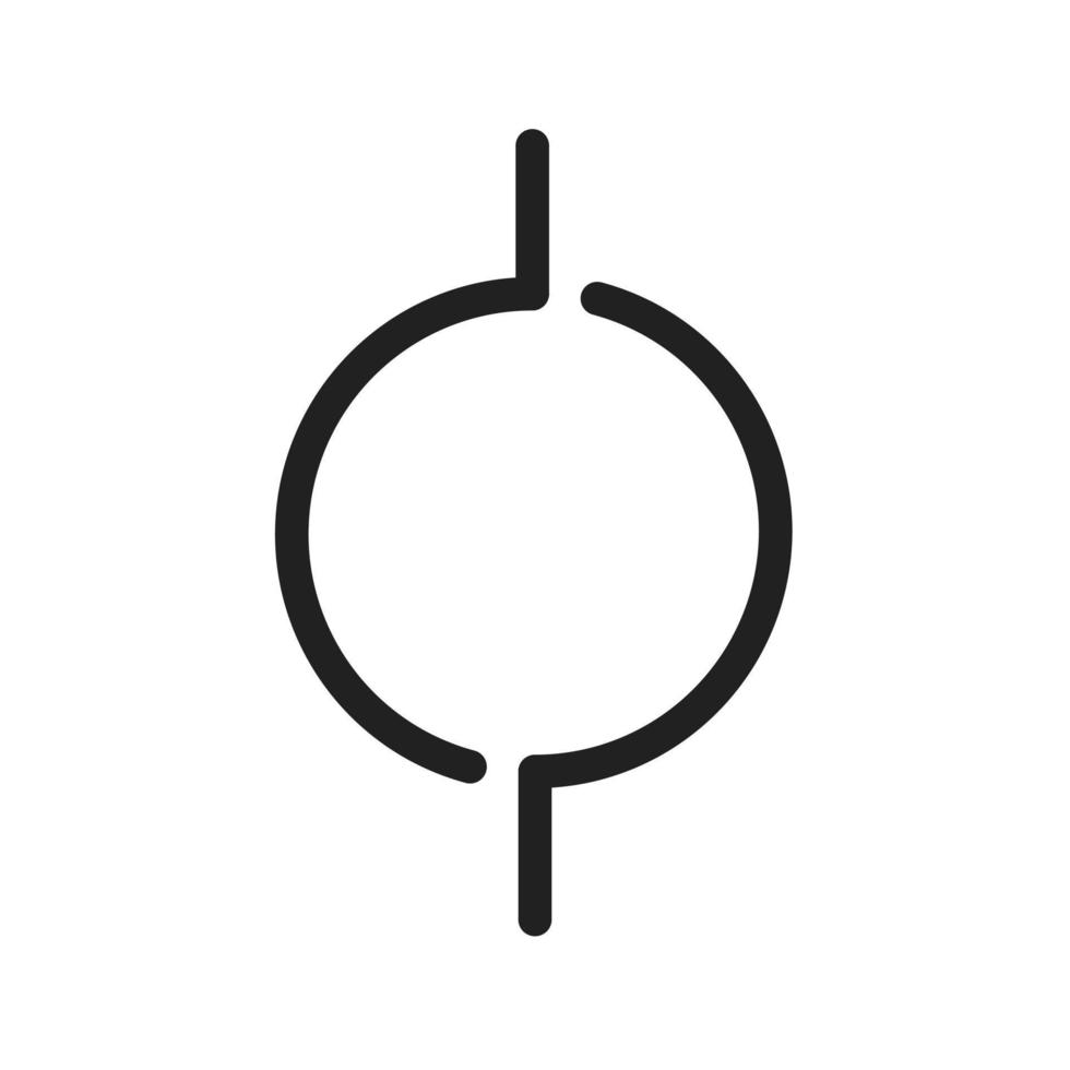 icono de línea de conexión abierta vector