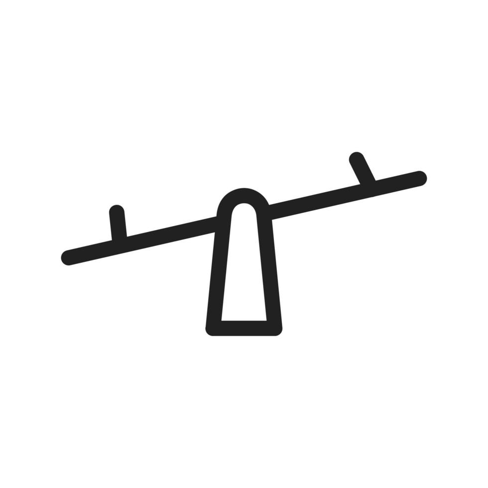 Seesaw Line Icon vector