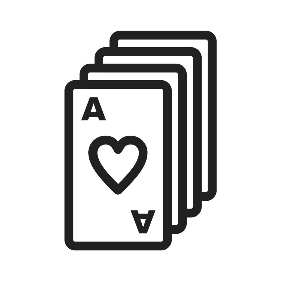 Deck of Cards Line Icon vector
