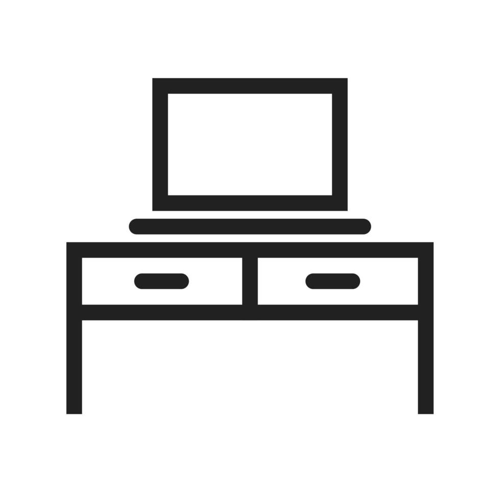 Desk and Laptop Icon vector