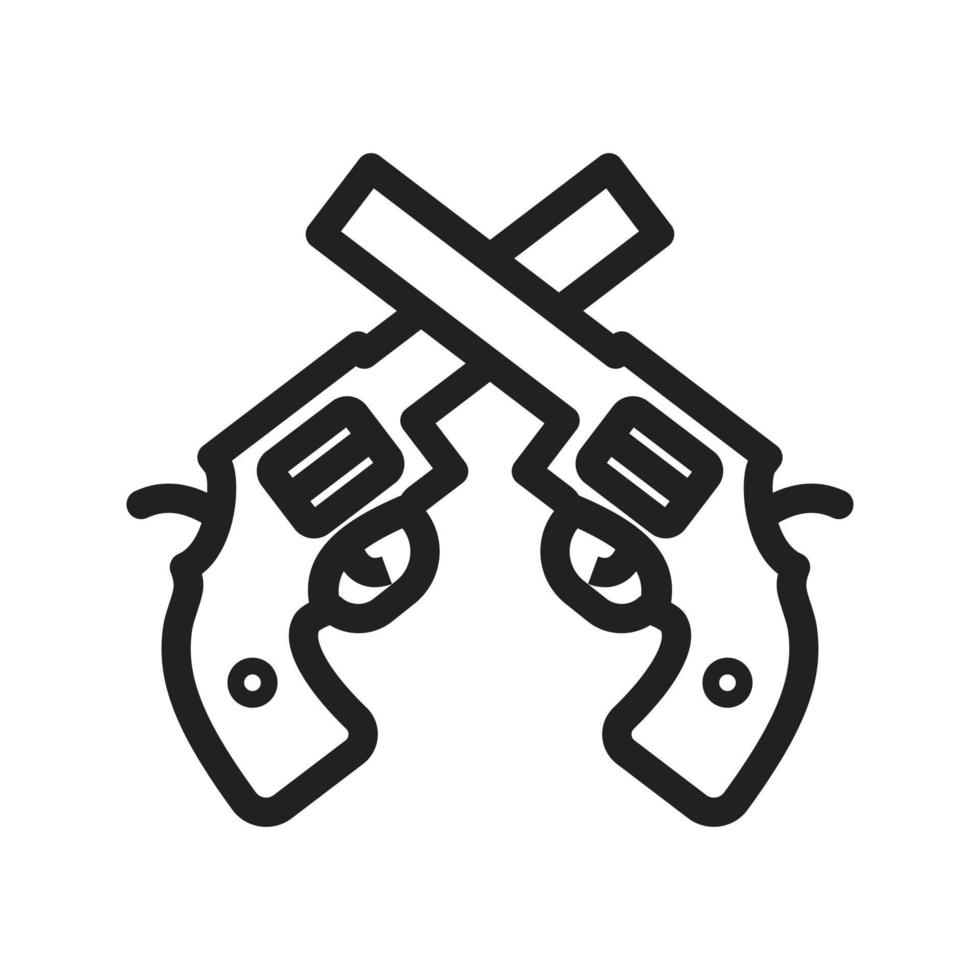 icono de dos pistolas vector