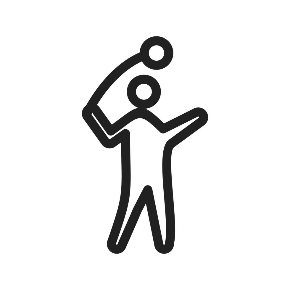 Hammer Throw Line Icon vector