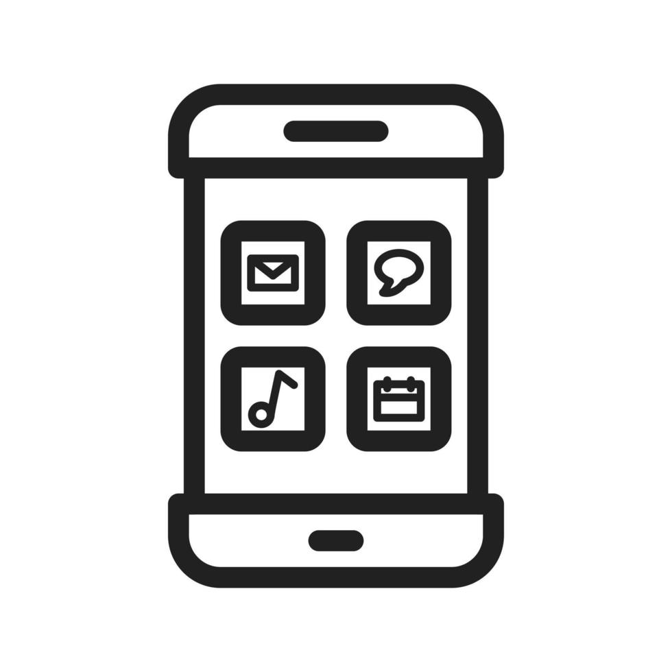 Multiple Apps Line Icon vector