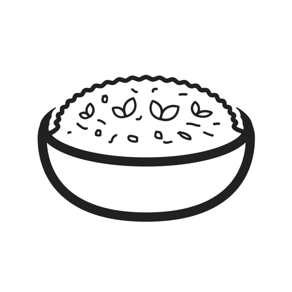 Risotto Line Icon vector