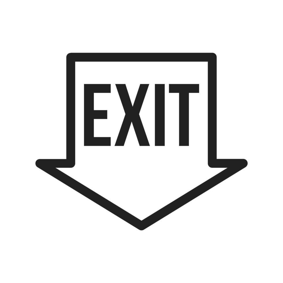 Exit Line Icon vector
