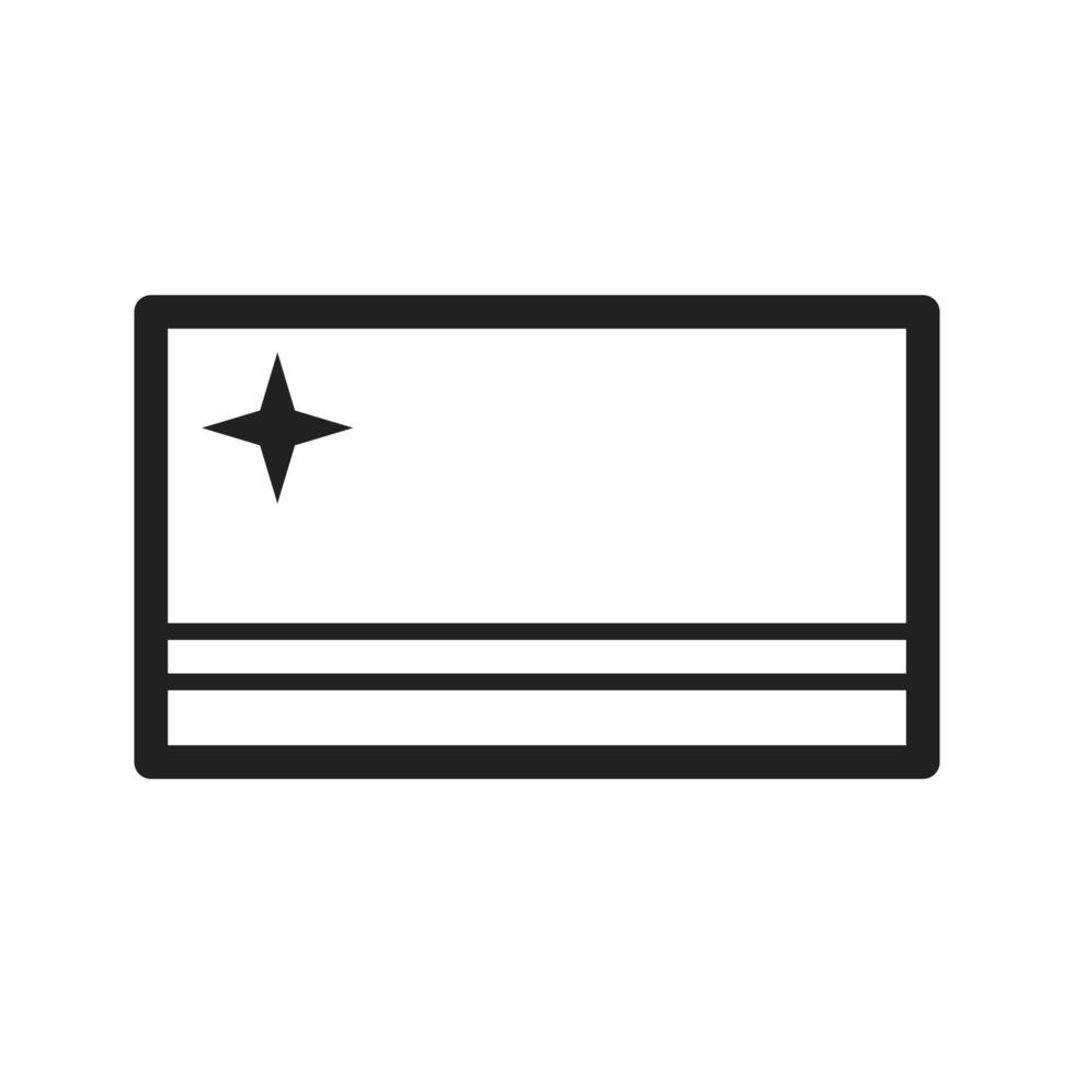 Aruba Line Icon vector