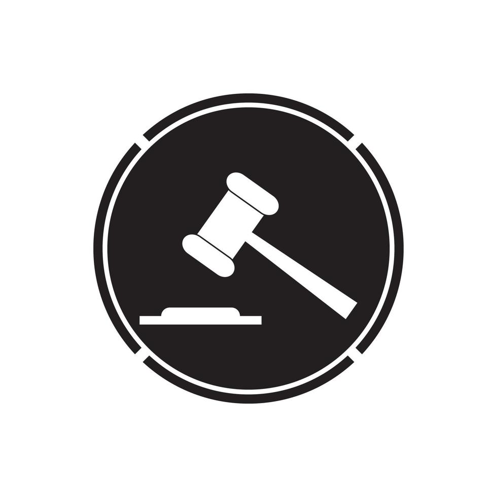 Hammer of a judge icon vector