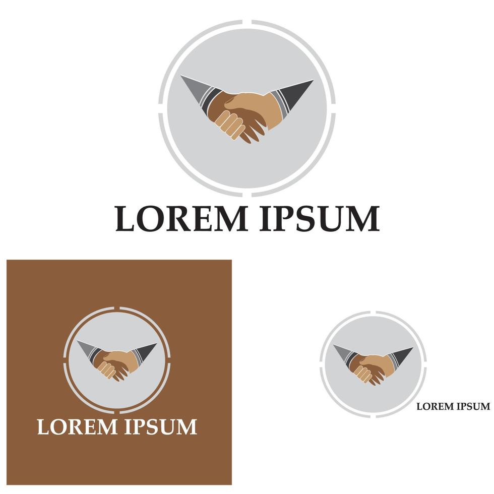 Hand shake icon vector background
