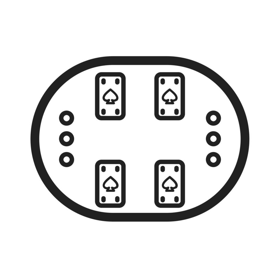 Cards Table Line Icon vector