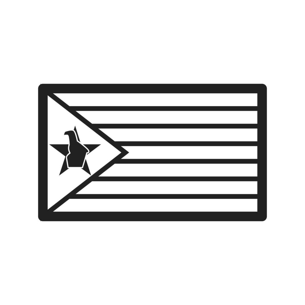 Zimbabwe Line Icon vector