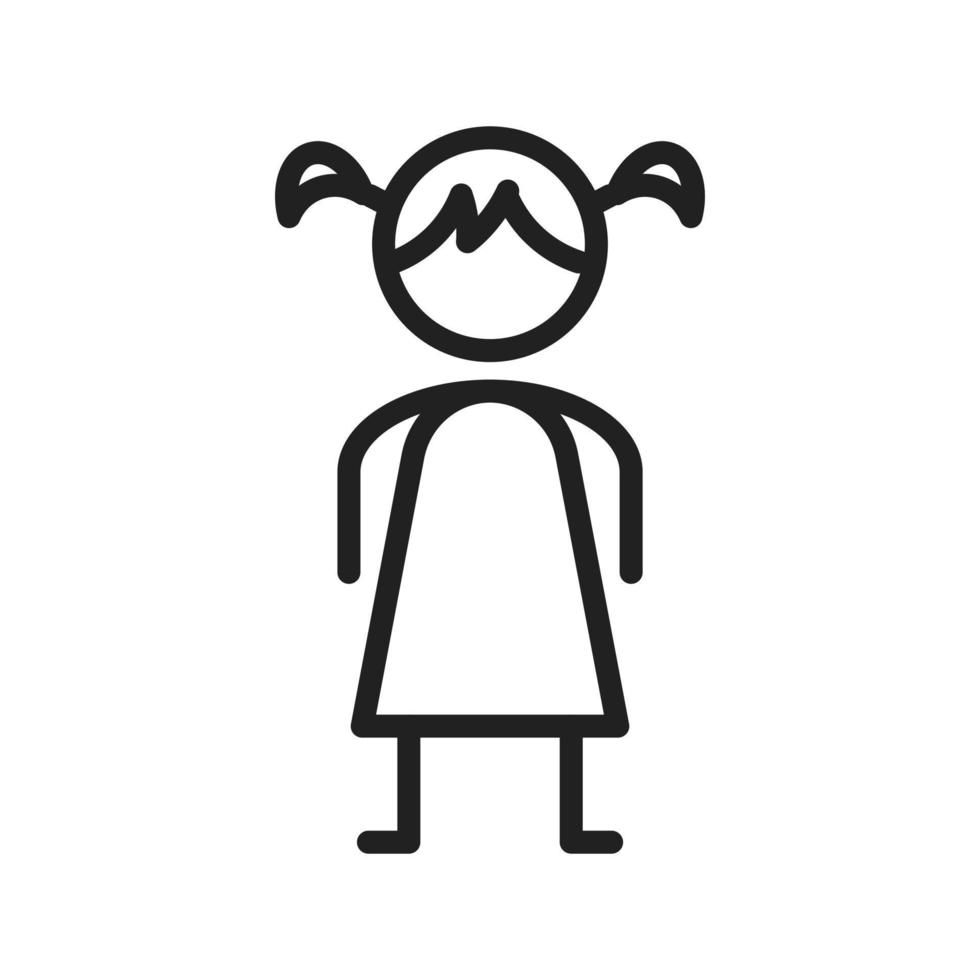 Girl Standing Icon vector