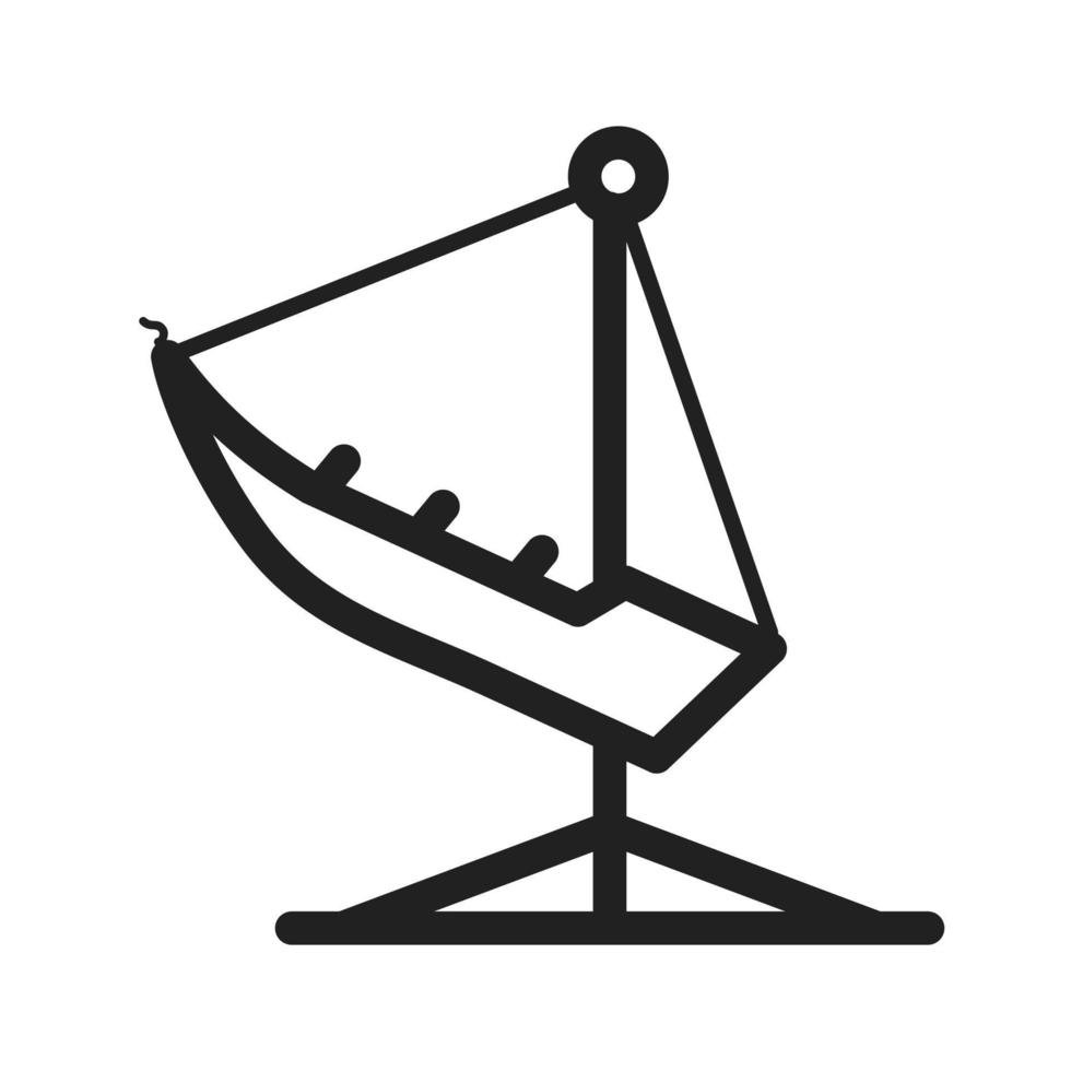 icono de columpio de barco vector