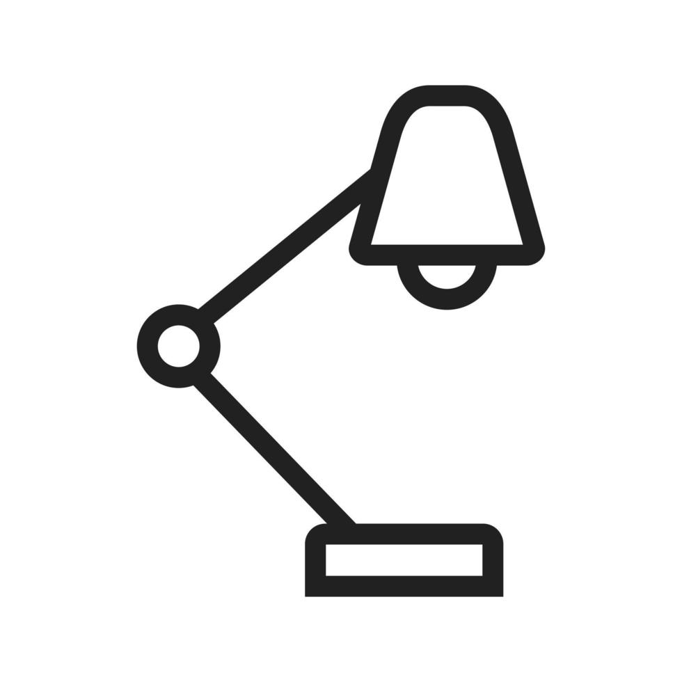 icono de lámpara de mesa vector