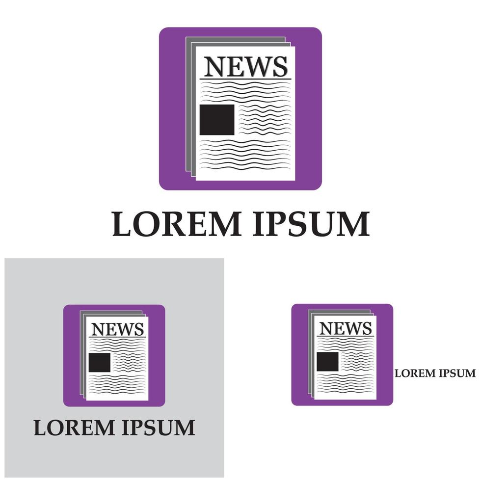 Newspaper icon vector symbol background