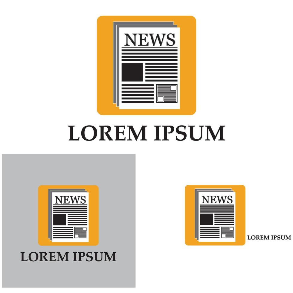 Newspaper icon vector symbol background