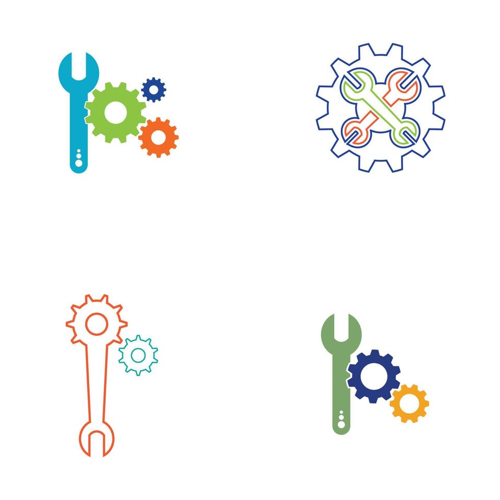 Gearwrench vector icon background template