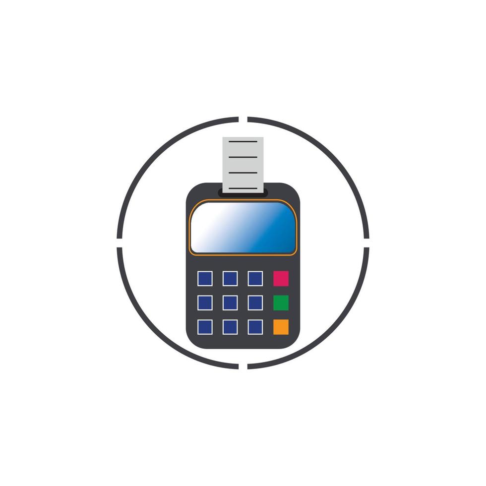 Credit card machine. ATM for money. Payment terminal illustration vector
