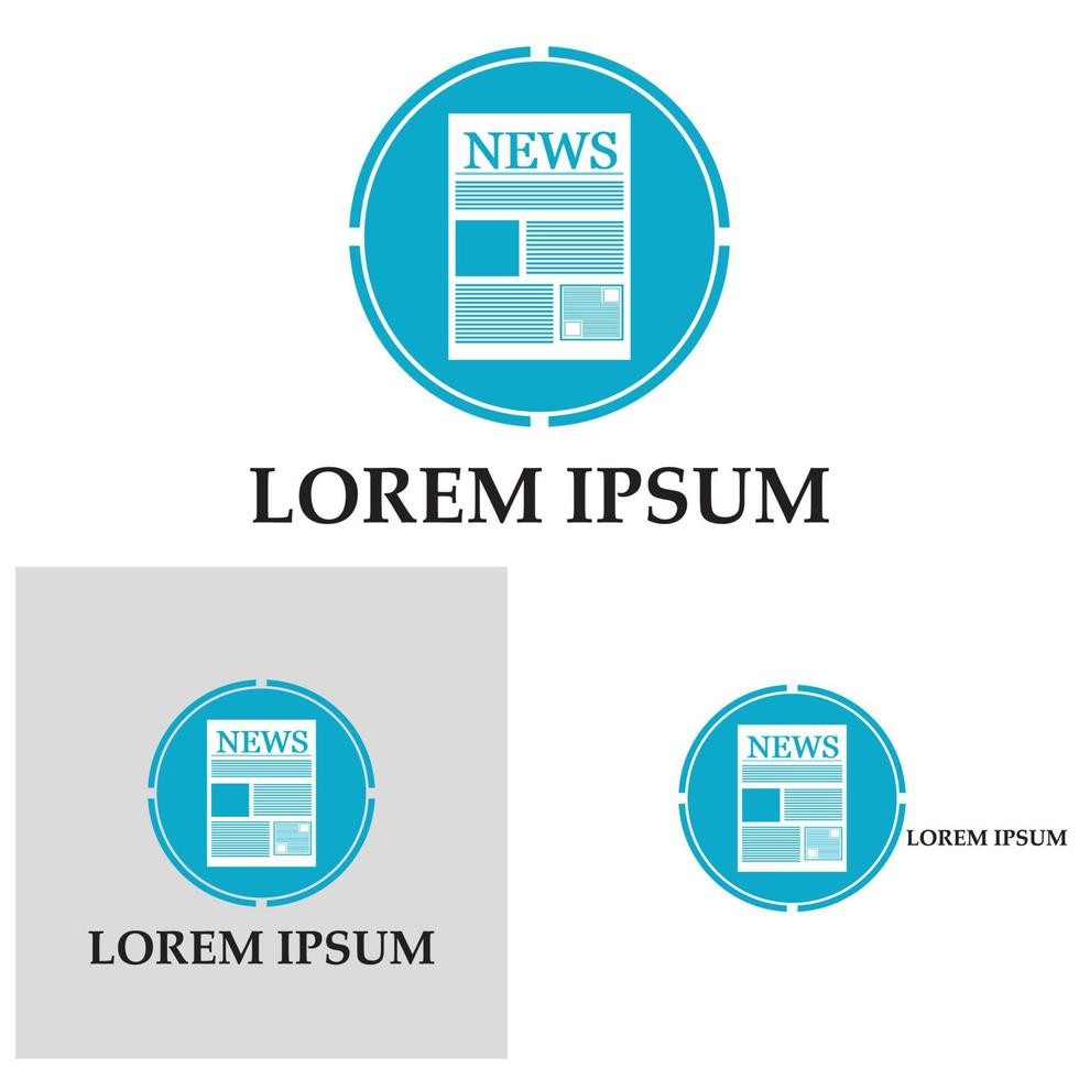 Newspaper icon vector symbol background