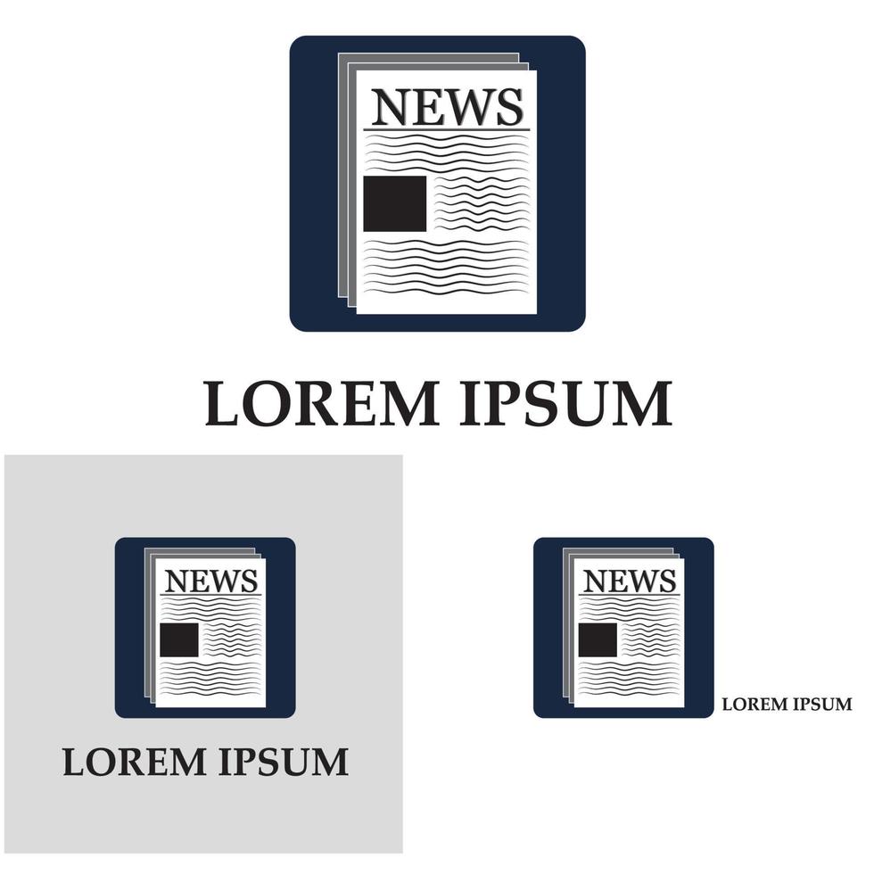 Newspaper icon vector symbol background