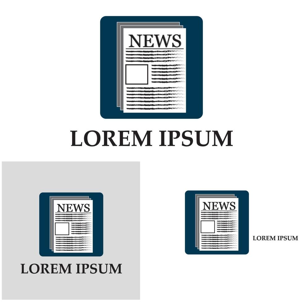 Newspaper icon vector symbol background