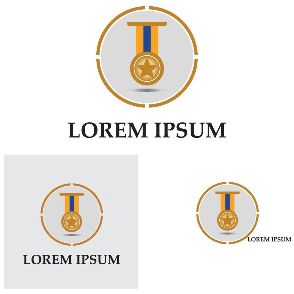 Medal icon vector background template illustration