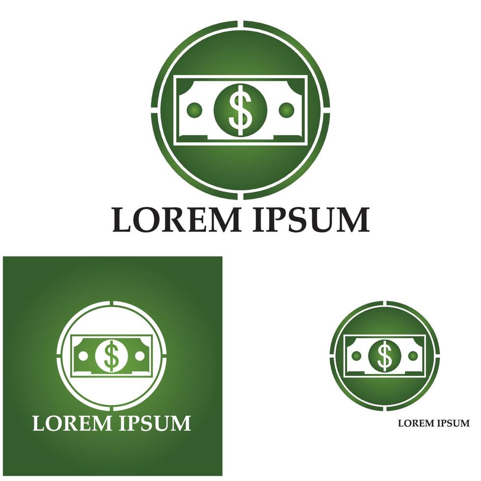 Dollar vector icon background template illustration