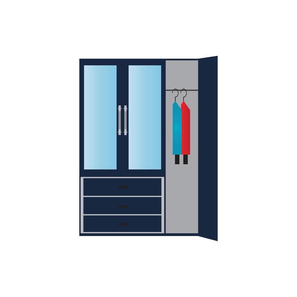 Wardrobe vector icon background logo template