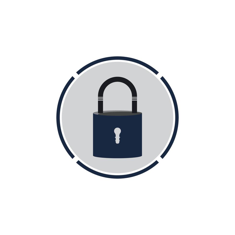 Flat lock icon vector background
