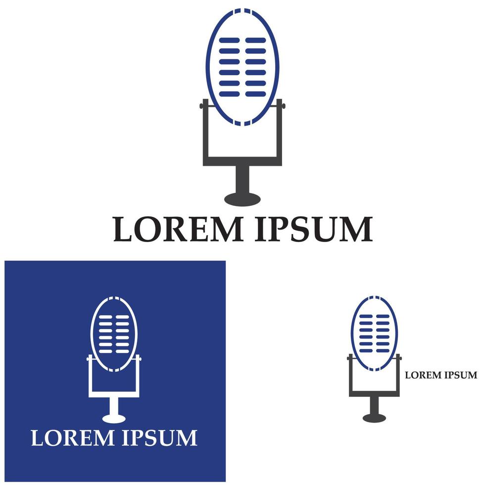 Microphone symbol design icon vector background