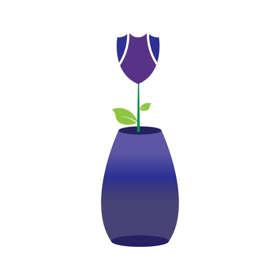 Flower vase vector icon