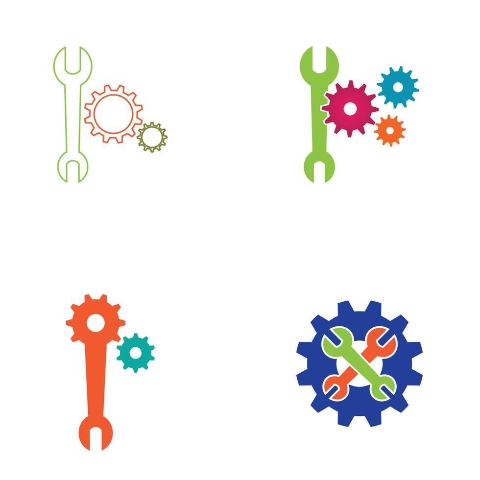 Gearwrench vector icon background template