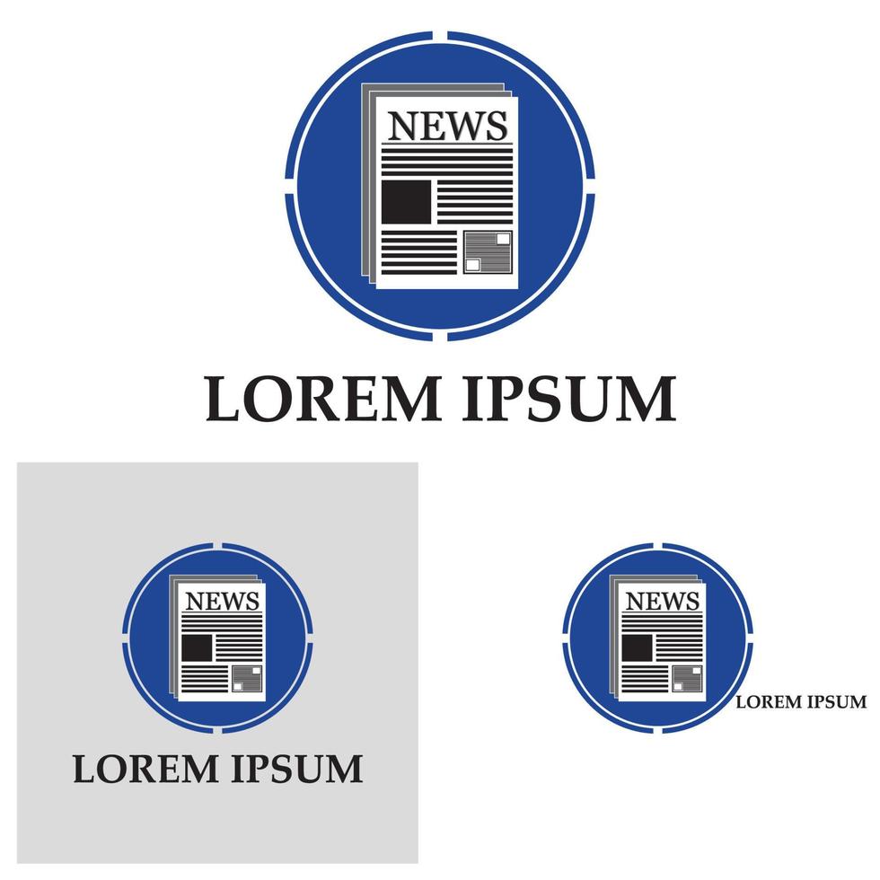 Newspaper icon vector symbol background