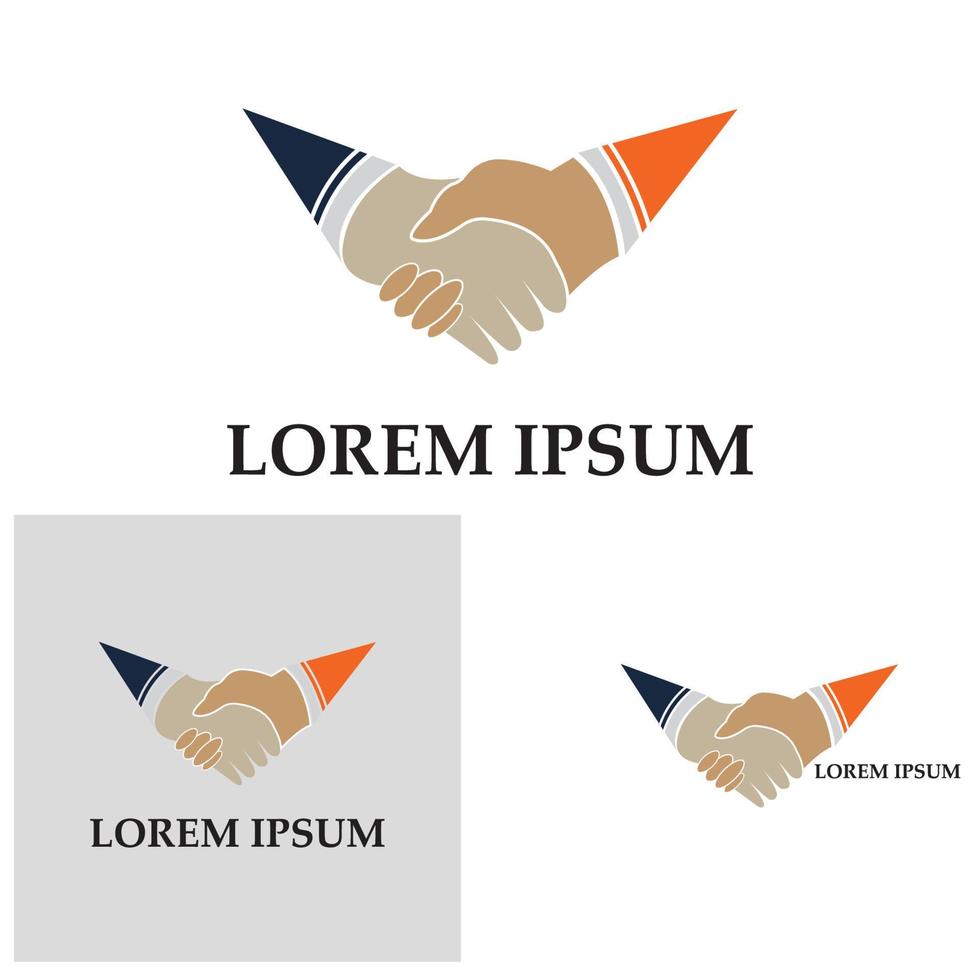 Hand shake icon vector background