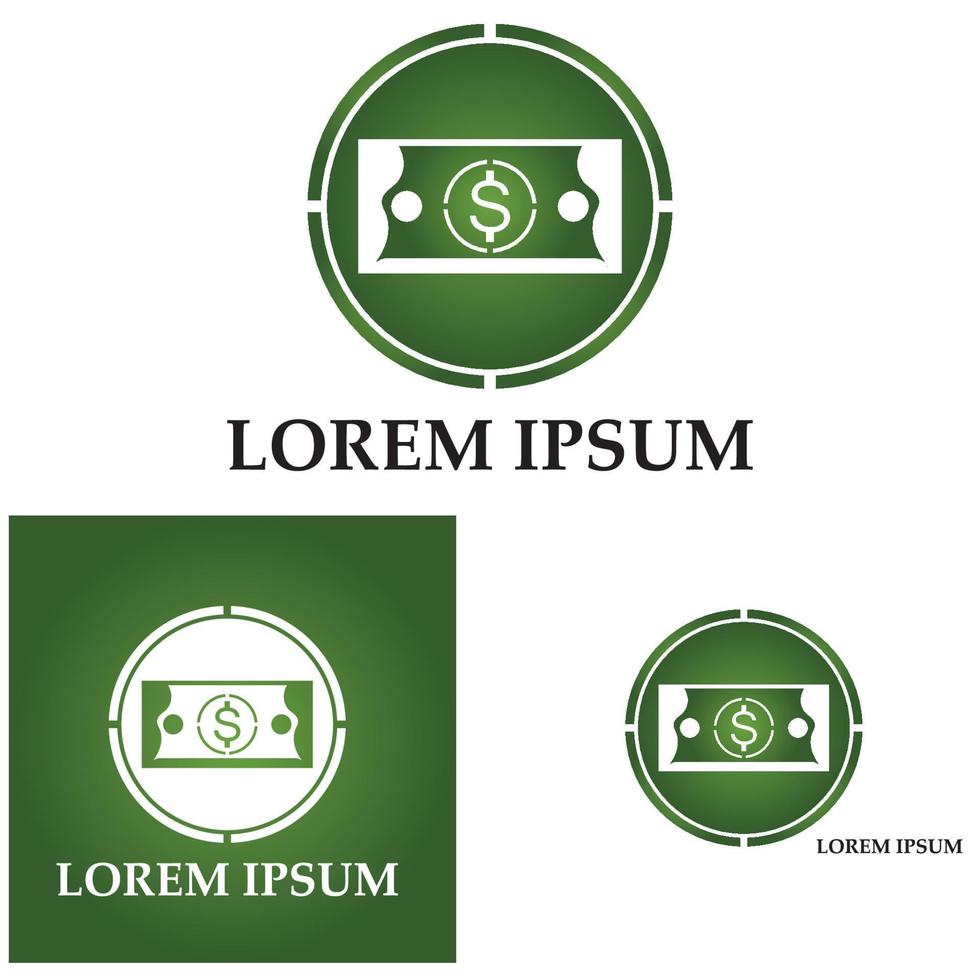 Dollar vector icon background template illustration