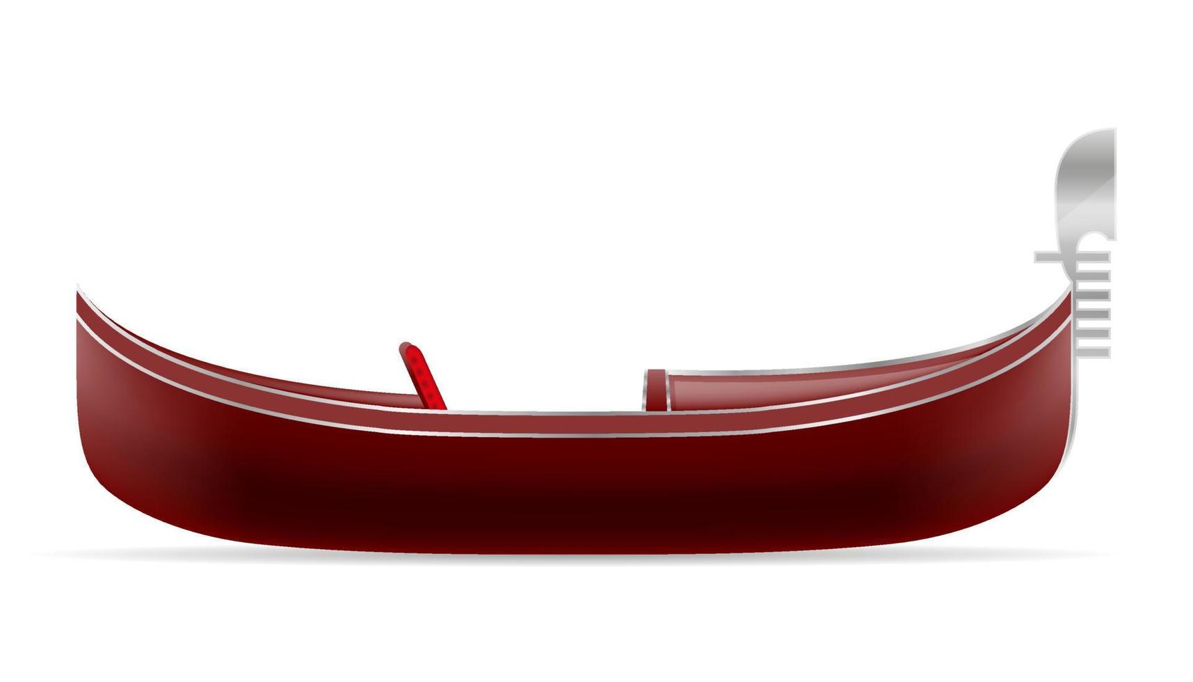 gondola traditional italian boat in venice vector illustration isolated on white background