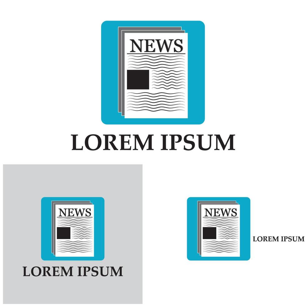Newspaper icon vector symbol background