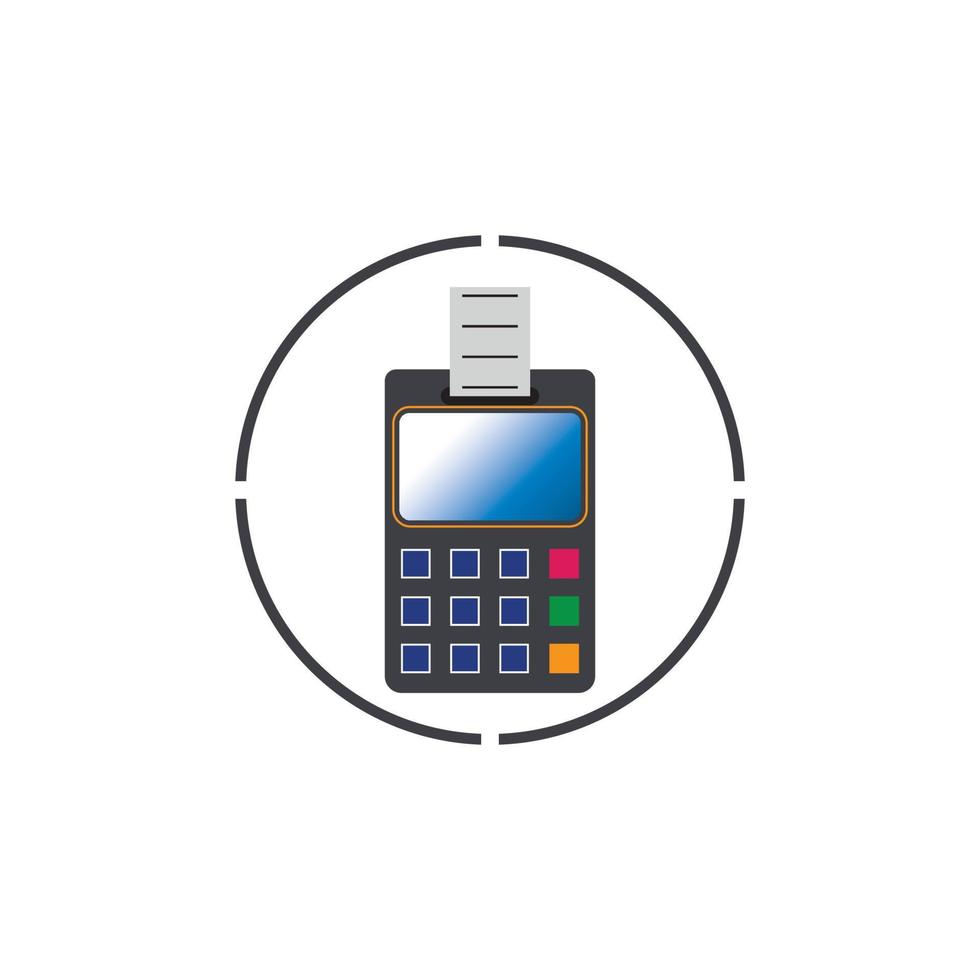 Credit card machine. ATM for money. Payment terminal illustration vector