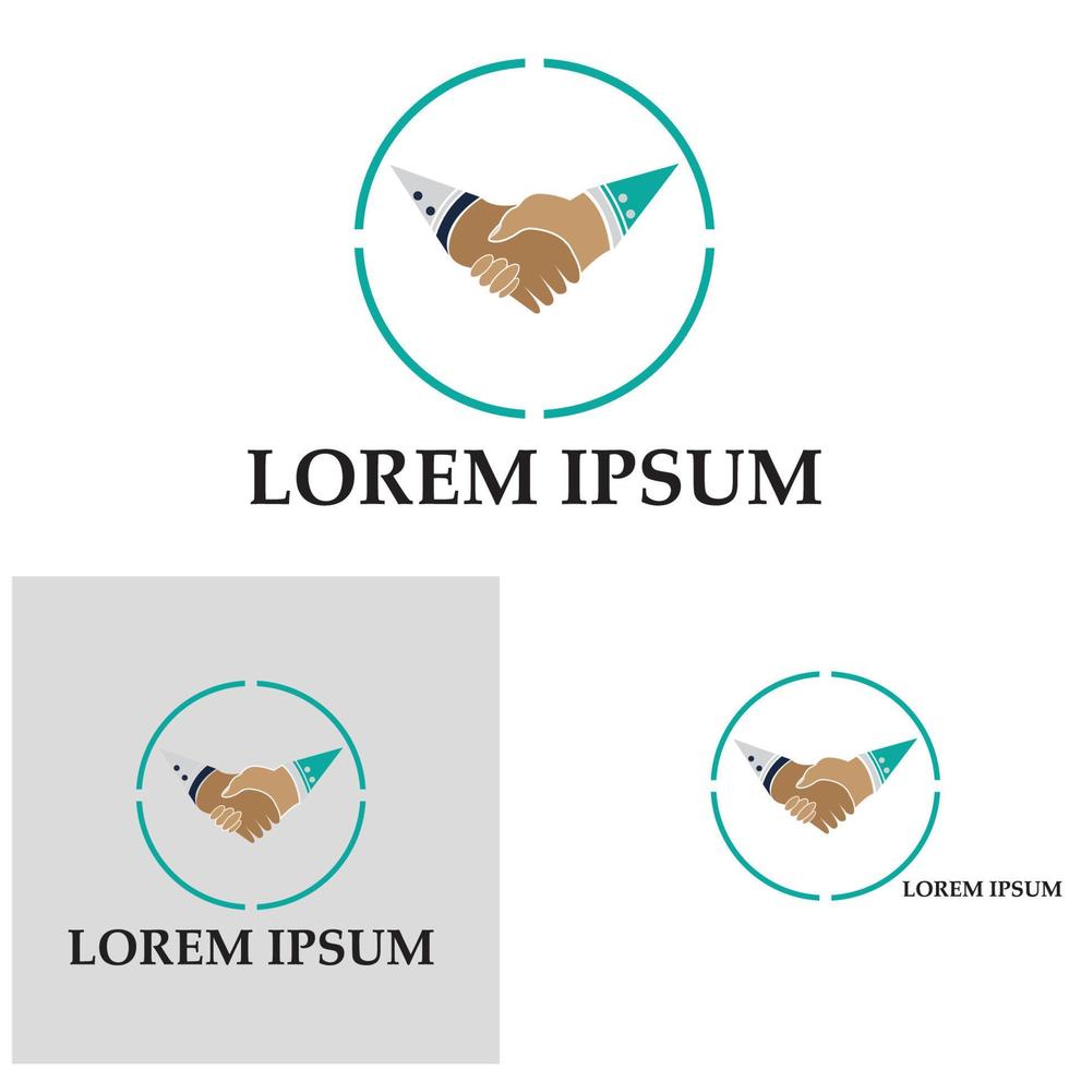 Hand shake icon vector background