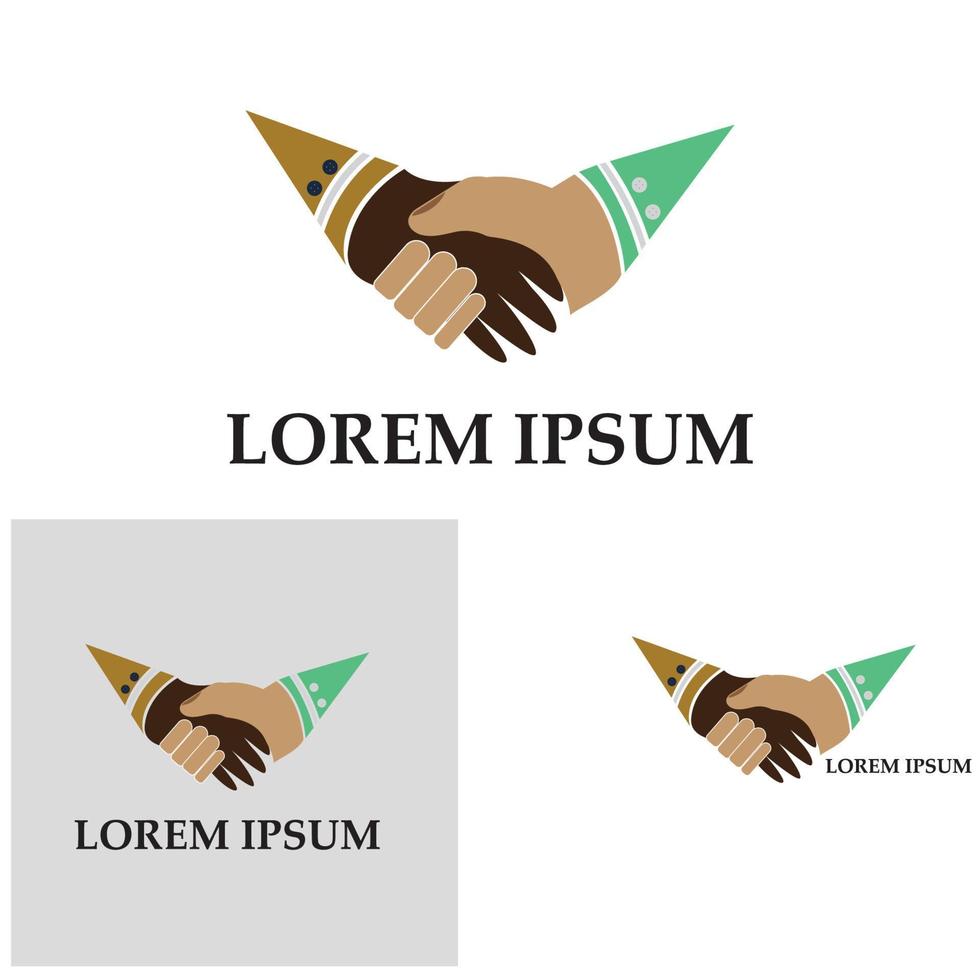 Hand shake icon vector background