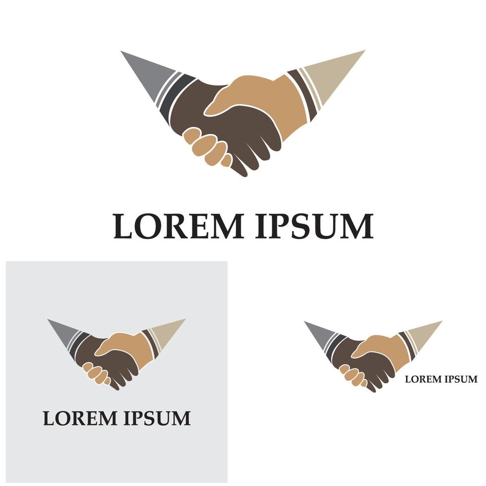 Hand shake icon vector background