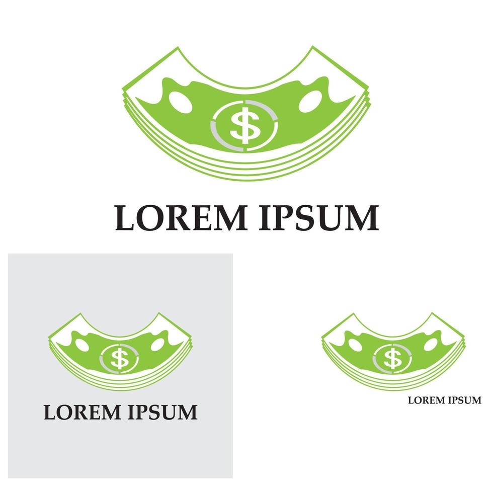 Dollar vector icon background template illustration