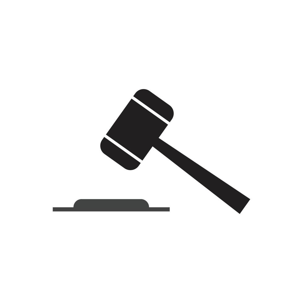 Hammer of a judge icon vector